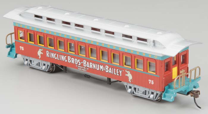 Bachmann 16601 HO Ringling Bros. and Barnum & Bailey Coach Car #75