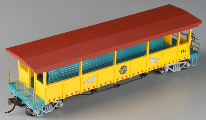 Bachmann 16602 HO Ringling Bros. & Barnum & Bailey Open-Sided Excursion Car #142