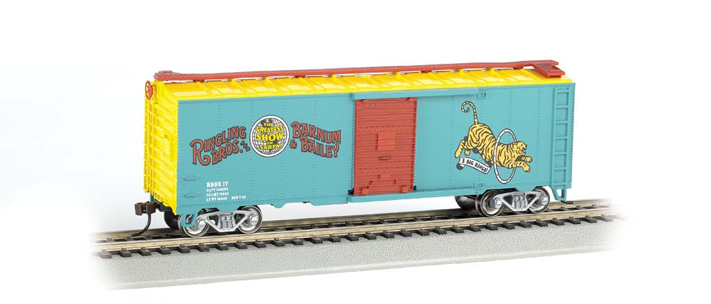 Bachmann 16604 HO Ringling Bros. and Barnum & Bailey 40' Tiger Box Car #17
