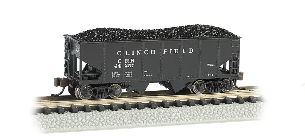 Bachmann 19554 N Clinchfield 55-Ton 2-Bay Open Hopper w/Load #44257
