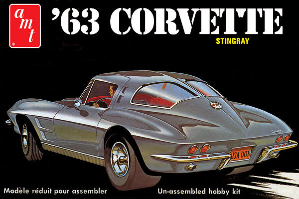 AMT 861 1:25 '63 Chevrolet Corvette Stingray Model Car Kit