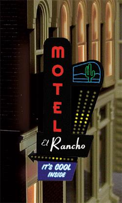Miller Engineering 68822 N/HO Medium RH Neon-Like Vertical Hotel/Motel Sign