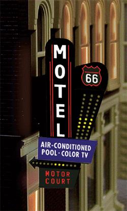 Miller Engineering 68822 N/HO Medium RH Neon-Like Vertical Hotel/Motel Sign