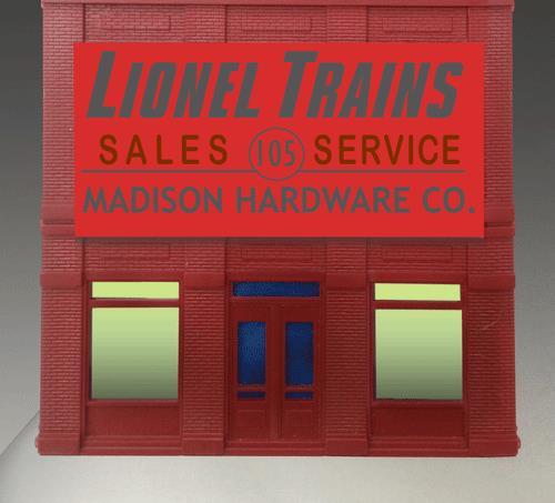 Miller Engineering 881011 HO/O Madison Hardware Animated Neon Billboard