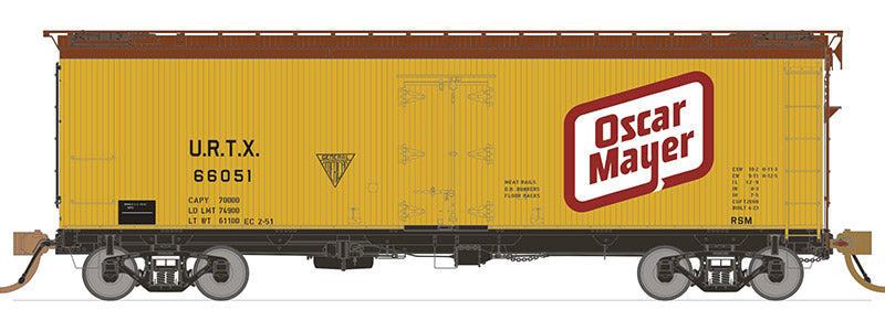 Rapido Trains 121017 HO Oscar Mayer URTX 37' Wood Meat Reefer