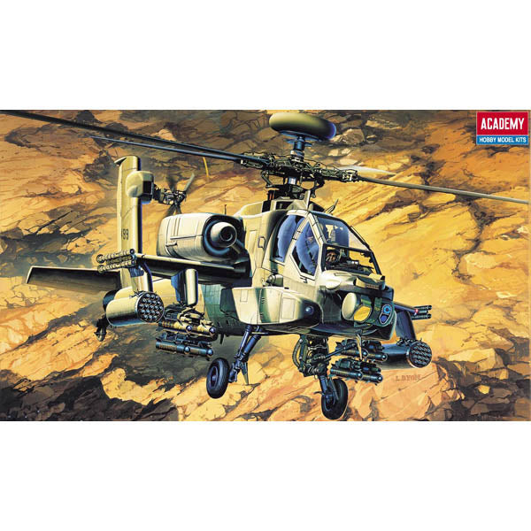Academy 12262 1:48 AH-64A Apache USA Helicopter Model Kit