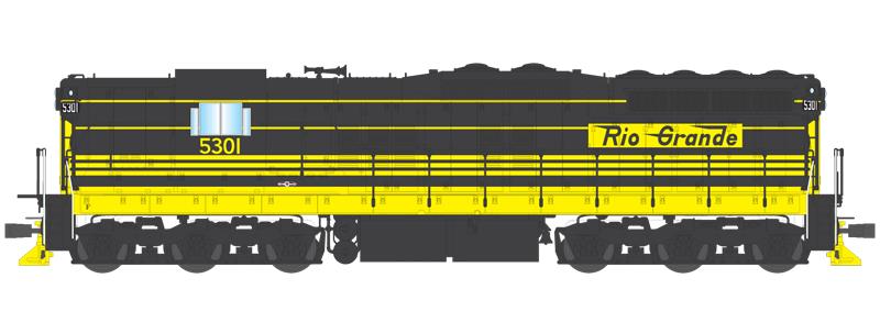 Broadway Limited 2392 HO D&RGW EMD SD7 Diesel Locomotive Paragon2™ #5301