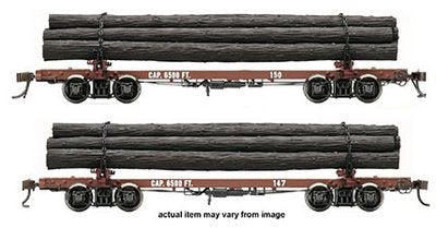 Rivarossi HR6211 HO Westside Lumber Skeleton Log Car #147, 130 (Set of 2)