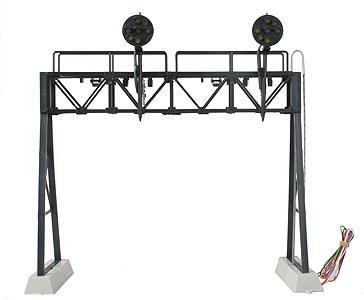 Z-Stuff DZ-1090602 O Scale Dual Track Signal Bridge w/7-Light Pattern Signals