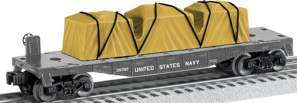 Lionel 6-39392 O Gauge U.S. Navy Flatcar with Tarped Load