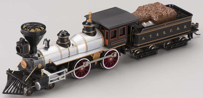 Bachmann 51102 HO Santa Fe 4-4-0 American Steam Locomotive & Tender #91