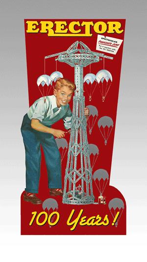 Miller Engineering 881201 HO/O AC Gilbert Erector 100 Year Anniversary Billboard