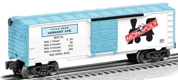 Lionel 6-39376 O Gauge Monopoly States Ave./ Vermont Ave. Boxcar Pack (Set of 2)