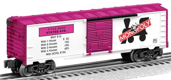 Lionel 6-39376 O Gauge Monopoly States Ave./ Vermont Ave. Boxcar Pack (Set of 2)