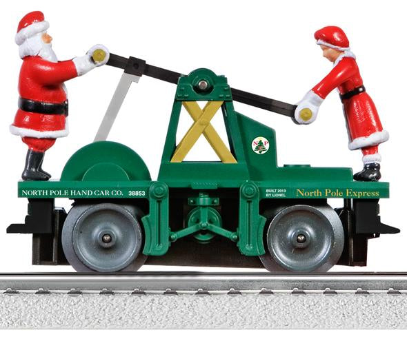 Lionel 6-38853 O Gauge Santa and Mrs. Claus Handcar