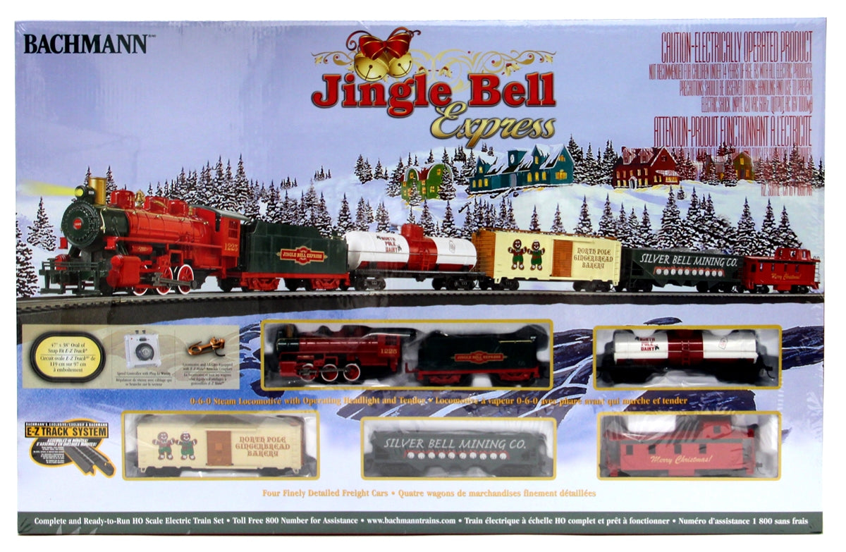 Bachmann 00724 HO Scale Jingle Bell Express Steam Starter Freight Train Set