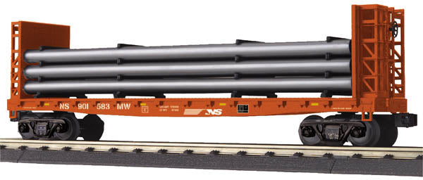 MTH 30-76503 O NS Bulkhead Flat w/Pipe Load