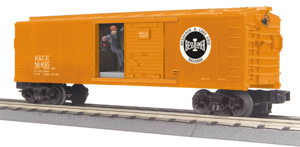 MTH 30-79377 B&LE Operating Boxcar w/Signal Man