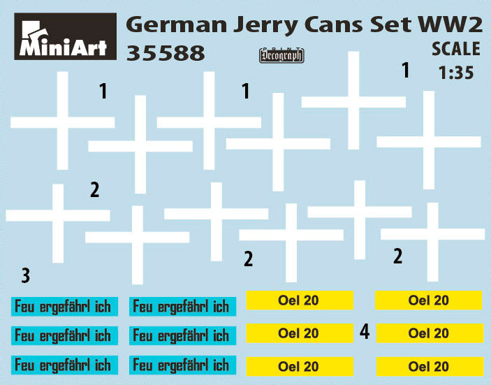 MiniArt 35588 1:35 WWII German Jerry Cans Plastic Model Kit (Set of 24)