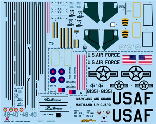 Italeri 1255 1:72 Lockheed Martin C-130 J Hercules Military Aircraft Plane Kit