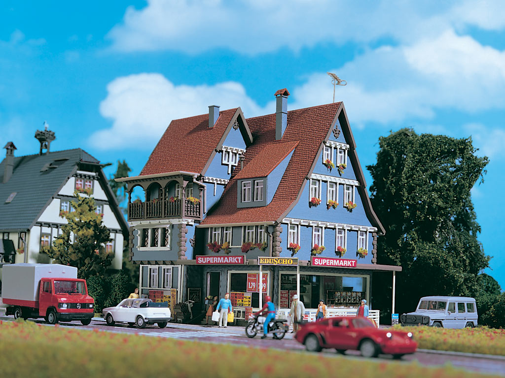 Vollmer 3660 HO Scale Supermarket Building Kit