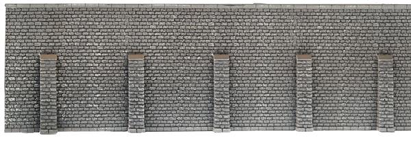 Noch 58057 HO Gray Brick Retaining Wall Extra Long Profi-Plus Scenic Components