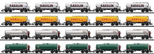 Trix 15420 N Motor Fuels 4-Axle Tank Car with Brakeman's Cab/Platform 20-Pack