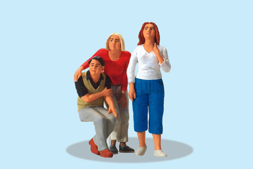 Preiser 44905 G Women Waiting for the Train Figures (Set of 3)