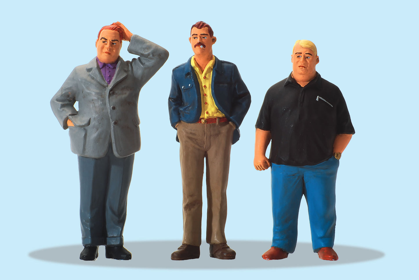 Preiser 44906 G Men in Serious Situation Figures (Set of 3)