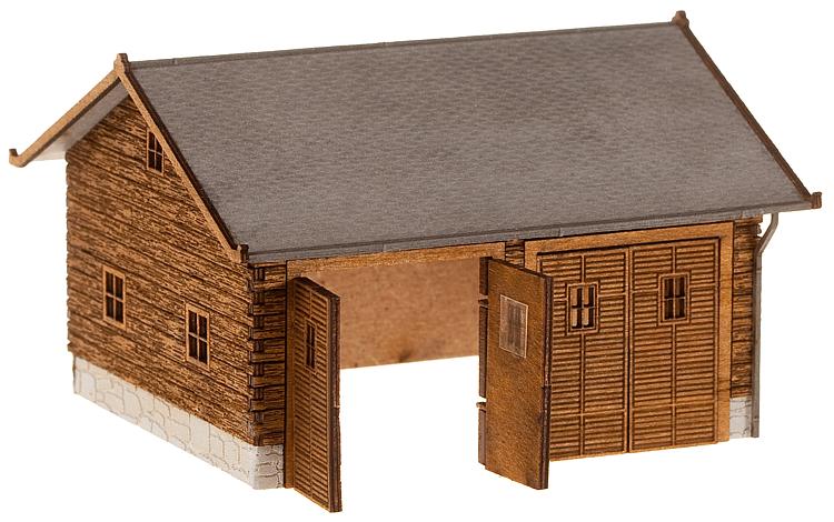 Faller 130325 HO 2 Car Garage (Laser-Cut Card)