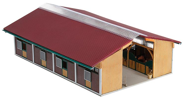 Faller 130541 HO Roofed Stable Building Kit