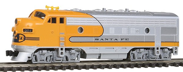 Kato 176-2125 N Scale AT&SF F7A 'Yellow Bonnet' Diesel Locomotive #304