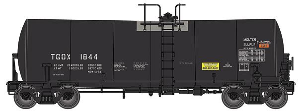 Walthers 920-100008 HO First Union TGOX 40' Trinity 14000G Sulfur Tank #1844