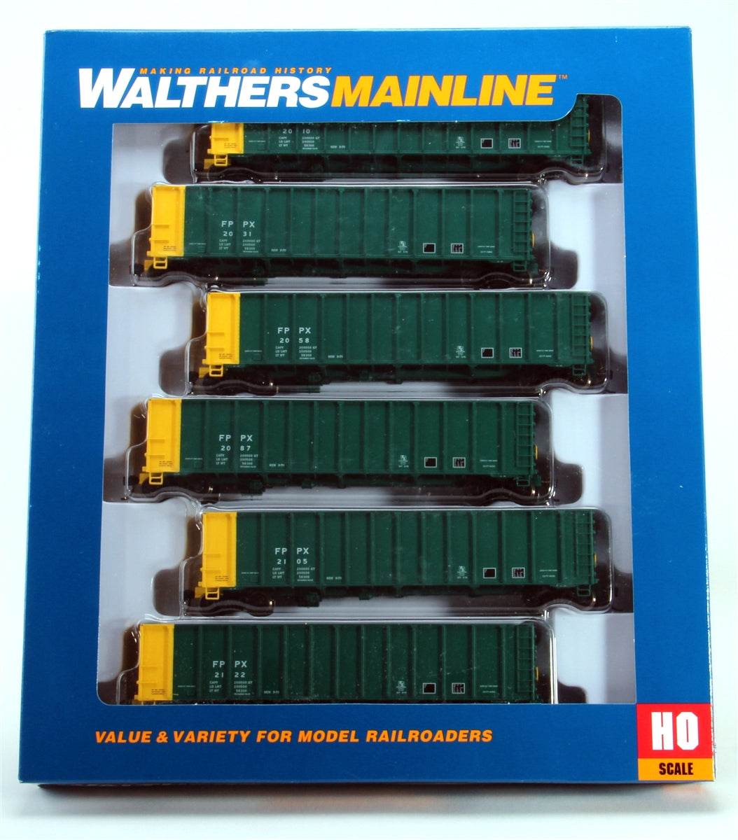 Walthers 910-65709 50' Coal Gondola 6-Pack - Ready to Run