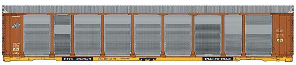 Walthers HO Chicago & NW 89' Thrall Enclosed Tri-Level Auto Carrier - RTR