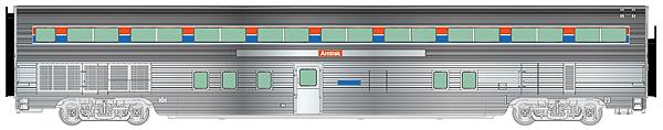 Walthers 920-13301 HO Amtrak 85' Budd Hi-Level 68-Seat Step-Down Coach