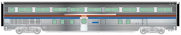 Walthers 920-13312 HO Amtrak 85' Budd Hi-Level 72-Seat Coach