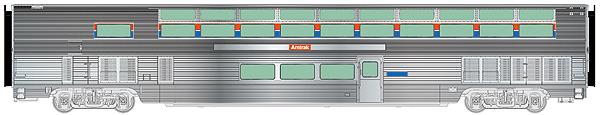 Walthers 920-13321 HO Amtrak 85' Budd Hi-Level Sky Lounge