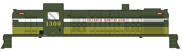Walthers 910-9023 HO Ontario Northland Alco RS2 DC Green/Yellow/White #1301