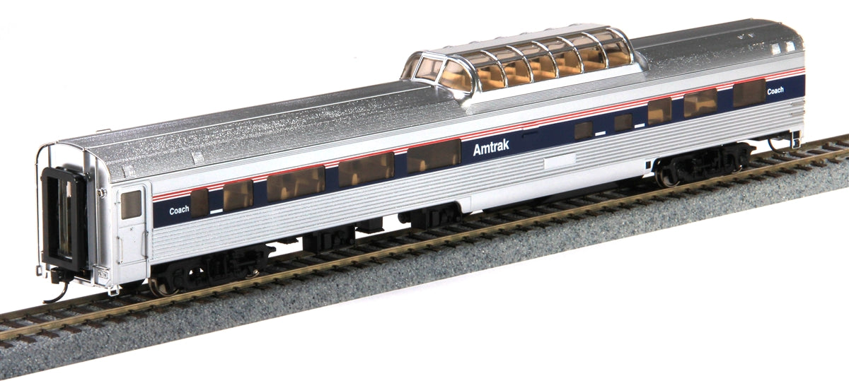 Walthers 920-14021 HO Amtrak 85' Budd Dome Coach - Lighted - Ready to Run