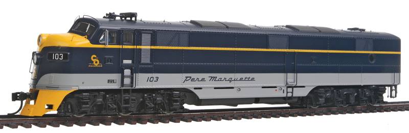 Walthers 920-47997 HO Pere Marquette EMD E7A Standard DC C&O Progress #103