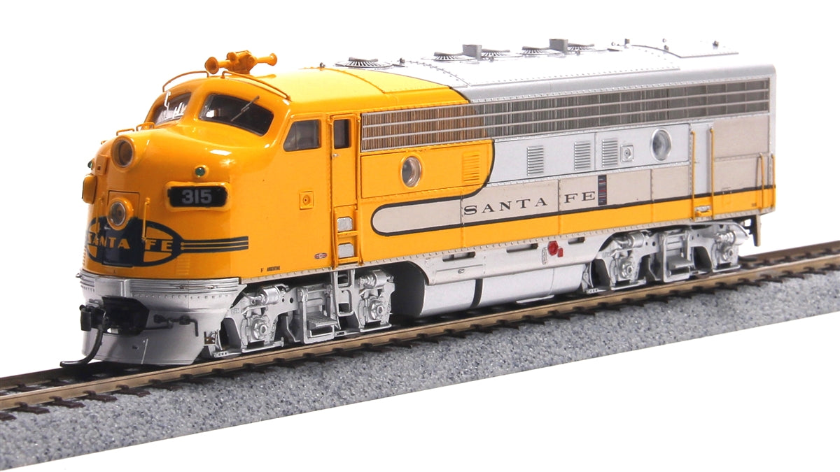 MTH 80-2115-0 O AT&SF F-7 A Yellow & Silver Diesel Locomotive