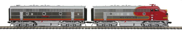 MTH 80-2117-0 HO Santa Fe F-7 A/B Diesel Locomotive Set - DCC Ready (Set of 2)