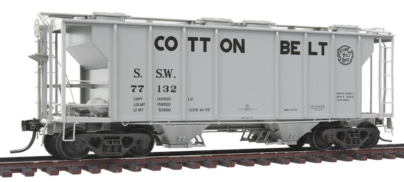 Kadee 8039 HO Cotton Belt SSW PS-2 2-Bay Covered Hopper #77132