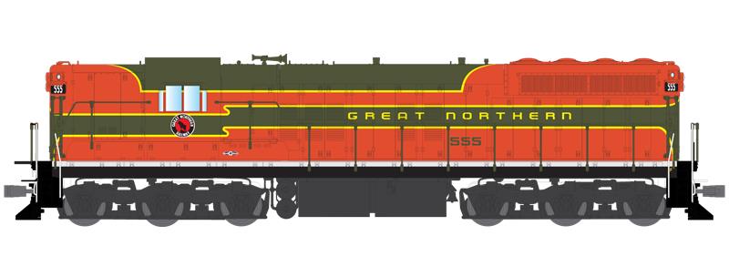 Broadway Limited 2396 HO Great Northern EMD SD7 Paragon2™ Diesel Locomotive #556