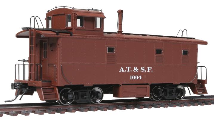 InterMountain 1101 HO Atchison, Topeka & Santa Fe Early Steel Caboose Car
