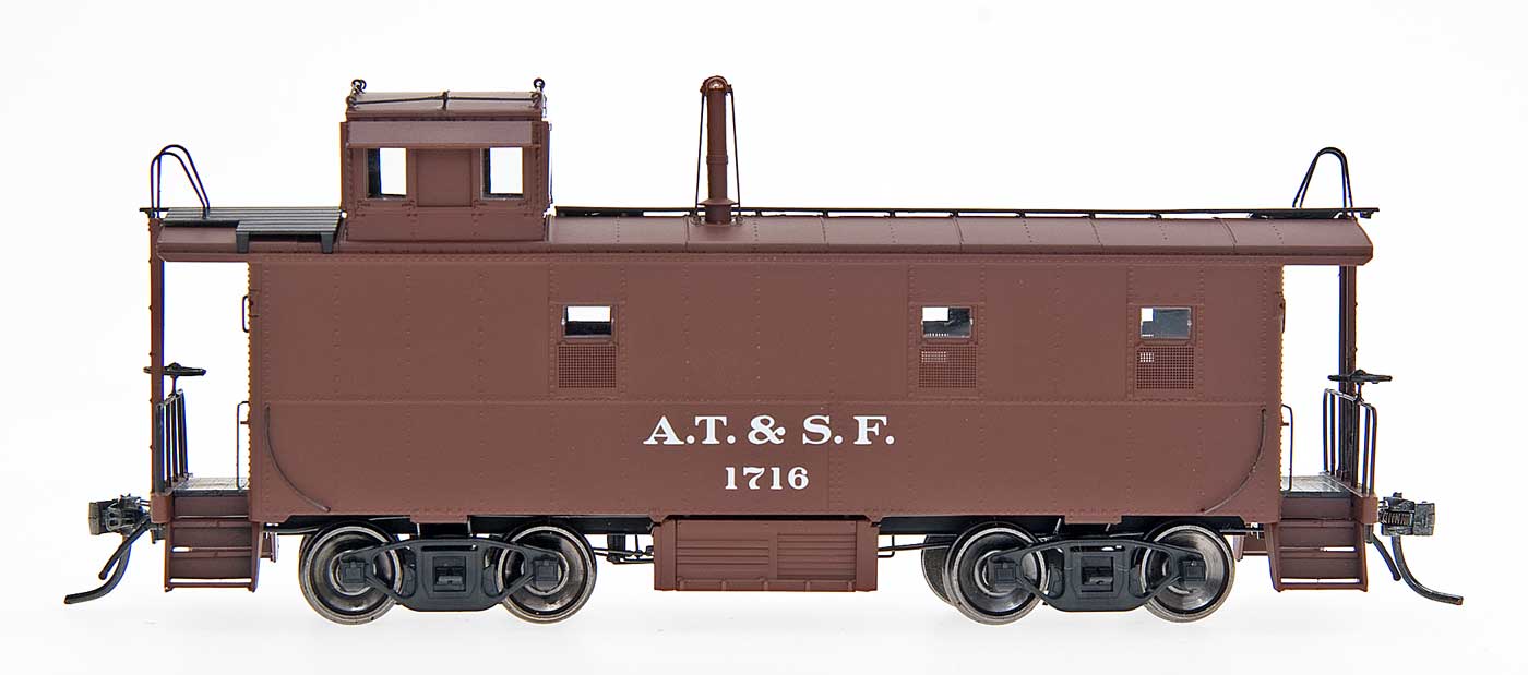InterMountain 1101 HO Atchison, Topeka & Santa Fe Early Steel Caboose Car