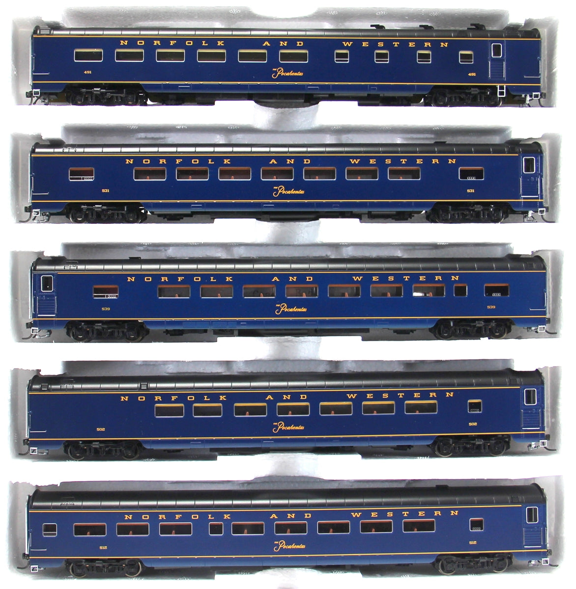 MTH 80-60039 HO Norfolk & Western Passenger Car Set
