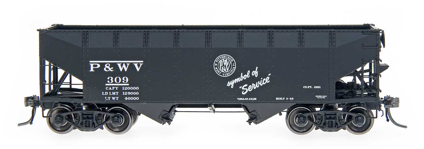 InterMountain 47165 HO P&WV AAR Alternate Standard Offset-Side 2-Bay Open Hopper