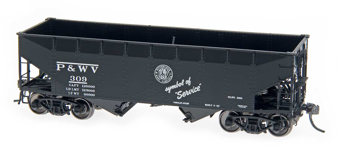 InterMountain 47165 HO P&WV AAR Alternate Standard Offset-Side 2-Bay Open Hopper